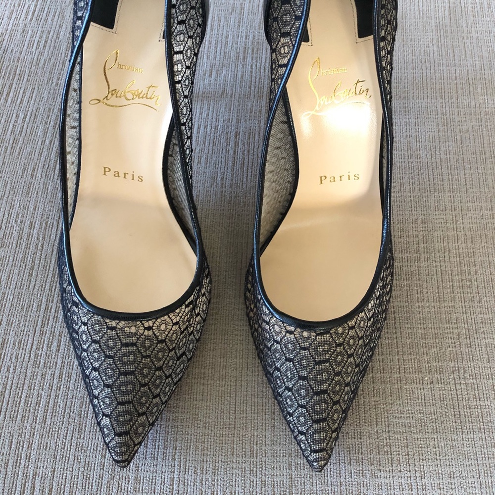 Christian Louboutin Lace Follies 100mm heel